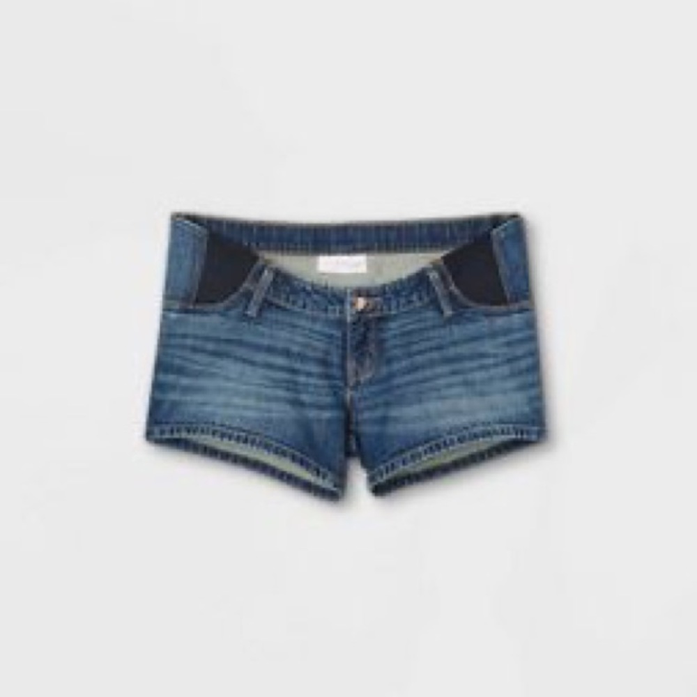 Under Belly Midi Maternity Jean Shorts - Isabel Maternity by Ingrid & Isabel™